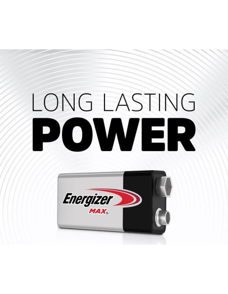 Baterías Alcalinas Energizer MAX 9V - Paquete de 8 Unidades Baterías Alcalinas Energizer MAX 9V - Paquete de 8 Unidades
