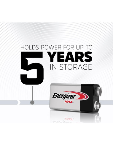 Baterías Alcalinas Energizer MAX 9V - Paquete de 8 Unidades