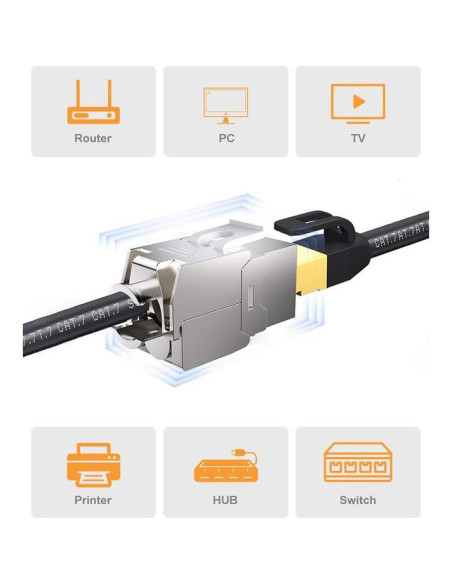 Conector Keystone Cat6 VANDESAIL 5 unidades sin herramientas Conector Keystone Cat6 VANDESAIL 5 unidades sin herramientas