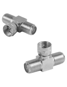Divisor de Cable Coaxial 2 en 1 Aleación de Zinc 3 Vías