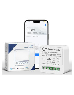 Interruptor Relé Inteligente VIPMOON WiFi 16A Control por Voz