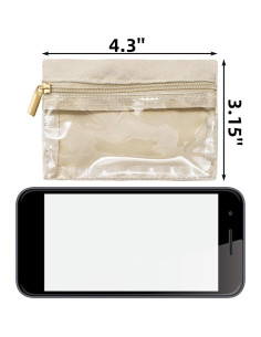 50 Bolsas de Joyería de Viaje Acshio Beige 10.9x8 cm 2