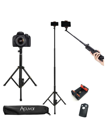 Monopod Trípode Extensible Acuvar 137 cm Aluminio con Control Remoto Monopod Trípode Extensible Acuvar 137 cm Aluminio con Control Remoto