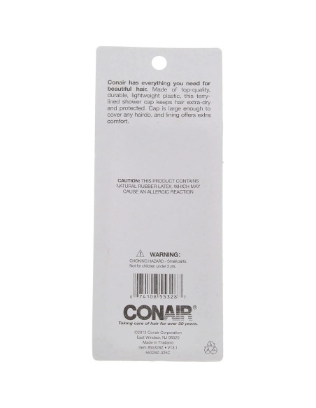 Gorro de Ducha Forrado de Toalla Conair - Protección y Comodidad Gorro de Ducha Forrado de Toalla Conair - Protección y Comodidad