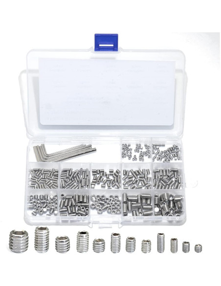 Kit de Tornillos Allen EilxMag 830pcs Acero Inoxidable M3-M8 Kit de Tornillos Allen EilxMag 830pcs Acero Inoxidable M3-M8