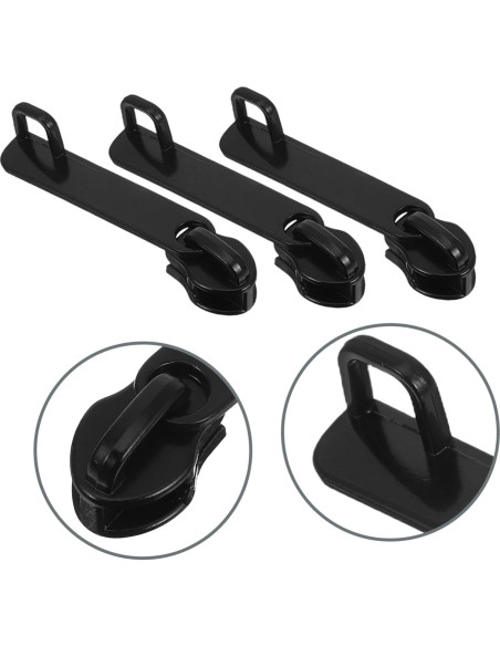 Kit de Reemplazo de Tiradores de Cremallera OKUMEYR Negro Kit de Reemplazo de Tiradores de Cremallera OKUMEYR Negro