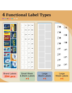 Organizador de Pastillas Portátil PILABEL Rosa 14 Compartimentos 2