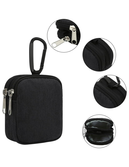 Monedero E-Tree Mini Doble Capa Negro para Accesorios Monedero E-Tree Mini Doble Capa Negro para Accesorios