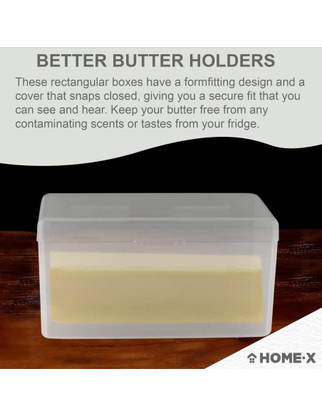 Contenedor de Mantequilla Home-X con Tapa Hermética 113g Contenedor de Mantequilla Home-X con Tapa Hermética 113g