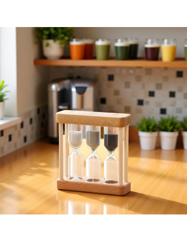 Reloj de Arena de Madera Htppzjr 1/3/5 Minutos Decorativo