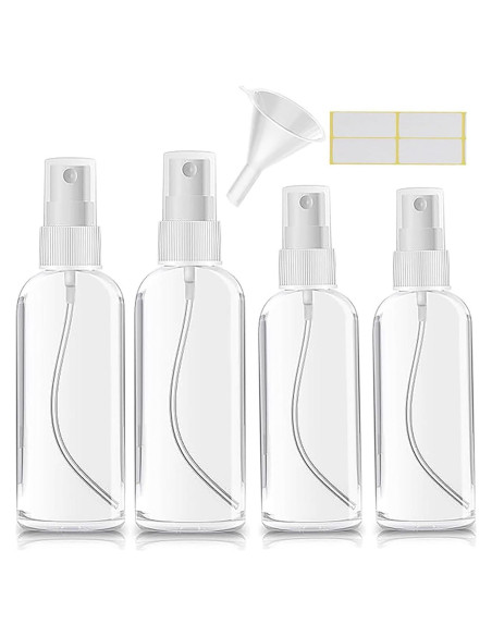Botellas de Spray Plásticas Xolaawa 4 Piezas 30ml y 50ml Botellas de Spray Plásticas Xolaawa 4 Piezas 30ml y 50ml