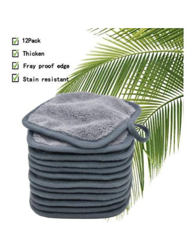 Toallitas Desmaquillantes Reutilizables BloomSesame 12 Pack Gris