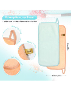 Juego de 7 Toallas Desmaquillantes Reutilizables Mis Cosas Novedosas 2