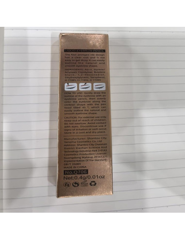 Lápiz de Cejas Microblading Impermeable Teamoda 2 Pcs Marrón Oscuro