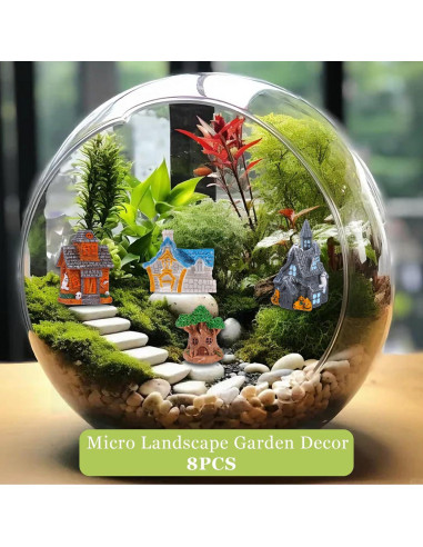 Accesorios de Jardín de Hadas ZODUXI - 8 Piezas Miniatura