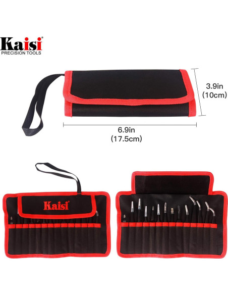 Juego de Pinzas de Precisión Kaisi 14 PCS Antiestáticas Juego de Pinzas de Precisión Kaisi 14 PCS Antiestáticas