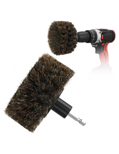 Cepillo de pelo de caballo DkOvn para taladro 0.64cm suave