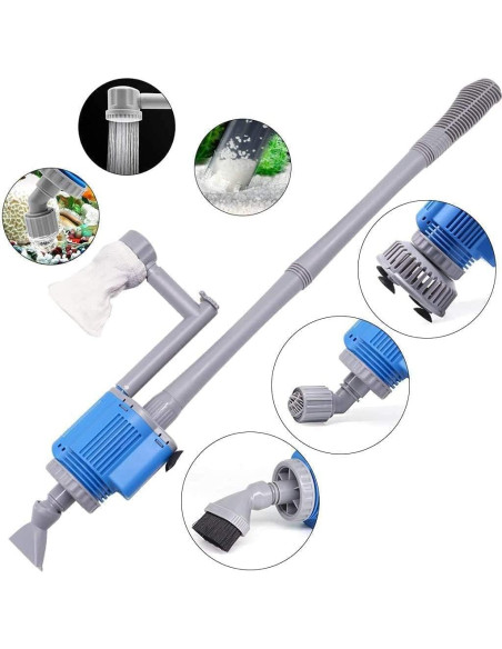 Limpiador de Grava para Acuarios UPETTOOLS 6 en 1 28W 1700L/h Limpiador de Grava para Acuarios UPETTOOLS 6 en 1 28W 1700L/h