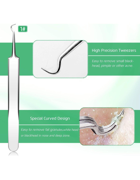 Kit Extractor de Comedones 5 Piezas Kotomotoy Acero Inoxidable Kit Extractor de Comedones 5 Piezas Kotomotoy Acero Inoxidable