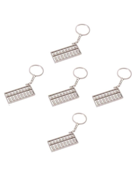Llavero Mini Ábaco Leadigol 8 Filas Aleación 57x25mm Llavero Mini Ábaco Leadigol 8 Filas Aleación 57x25mm