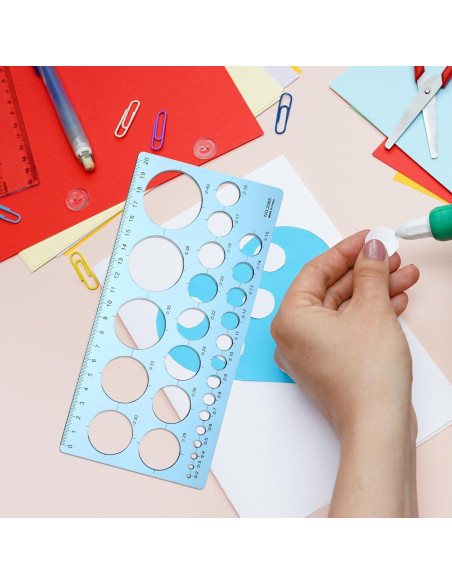 Paquete de 2 Plantillas de Dibujo Geométrico QfwdfcTrenz 21x10.2cm Paquete de 2 Plantillas de Dibujo Geométrico QfwdfcTrenz 21x10.2cm