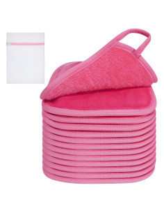 Paño Desmaquillante KODAMO Microfibra Rosa Reutilizable 12 Unidades