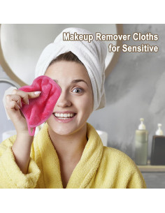 Paño Desmaquillante KODAMO Microfibra Rosa Reutilizable 12 Unidades 2