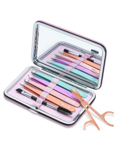 Juego de Pinzas de Precisión TsMADDTs con Estuche Rosa