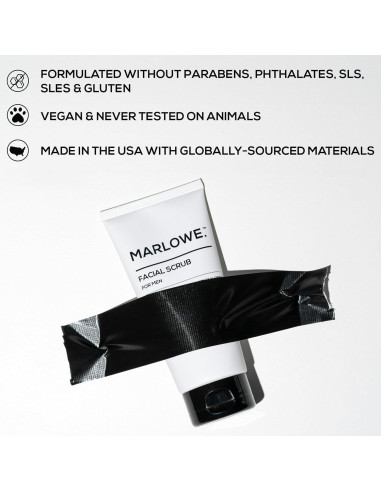 Set de Cuidado Facial MARLOWE. Exfoliante y Hidratante 170 g