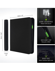 Carpeta con Cremallera Vault X Exo-Tec 12 Bolsillos Negro 2