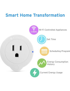 Enchufe Inteligente Etekcity WiFi 4 Unidades Control Voz 2