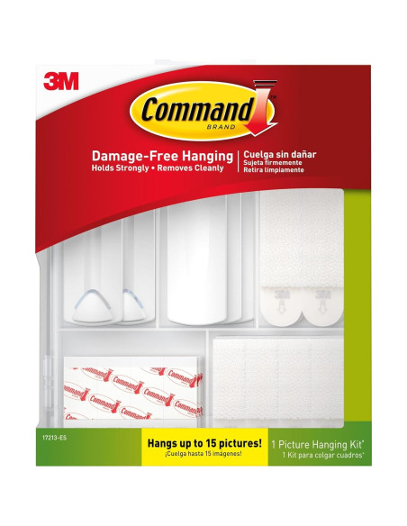 Kit de Colgadores de Imágenes Command 3M - 15 Imágenes, Blanco Kit de Colgadores de Imágenes Command 3M - 15 Imágenes, Blanco