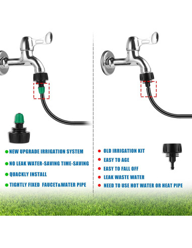 Kit de Riego por Goteo NRWRTY 10m con Nebulización Ajustable