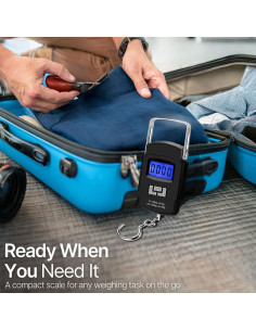 Báscula Digital Colgante Flexzion 50 kg con Pantalla LCD 2