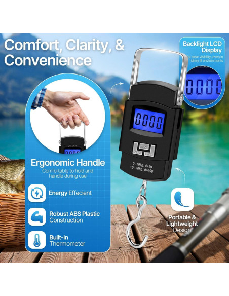 Báscula Digital Colgante Flexzion 50 kg con Pantalla LCD Báscula Digital Colgante Flexzion 50 kg con Pantalla LCD