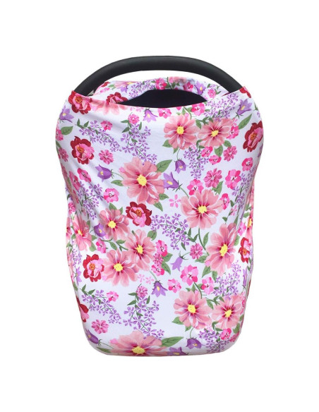 Funda para Asiento de Auto Bebé Synrroe Floral Rosa Morado Funda para Asiento de Auto Bebé Synrroe Floral Rosa Morado
