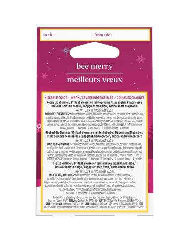 Conjunto de Regalo Color Besable Cálido Burt's Bees 1 EA