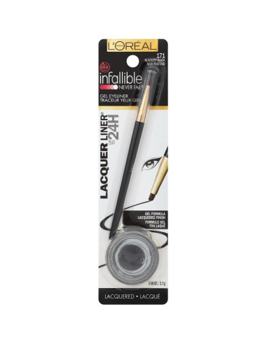 Lápiz de Gel L'Oréal Infallible 24HR Negro Más Negro