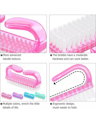 Juego de 4 Cepillos de Uñas ROLECK - Limpiadores de Uñas