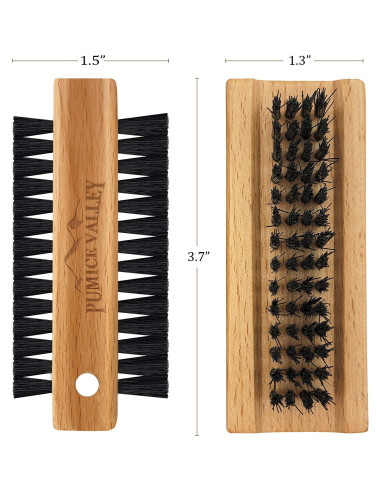 Cepillo de Uñas de Madera Pumice Valley Doble Cara 11.6cm