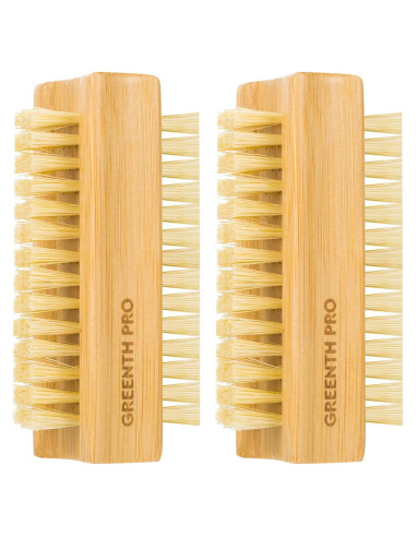 Cepillo de Uñas de Bambú GREENTH PRO - 2 Piezas Doble Cara
