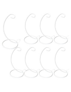 Soportes para Adornos de Metal Blanco BANBERRY - Juego de 8 - 28 cm
