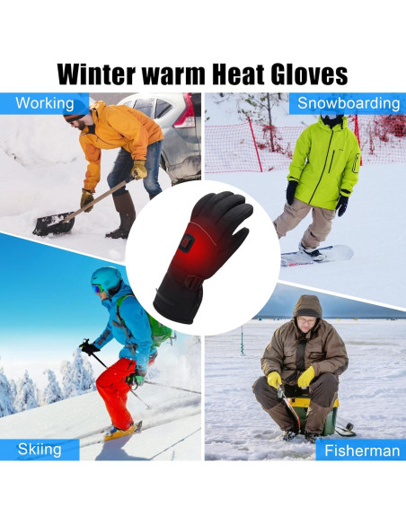 Guantes Calentados Magnolia 7.4V Unisex Táctiles Impermeables Guantes Calentados Magnolia 7.4V Unisex Táctiles Impermeables
