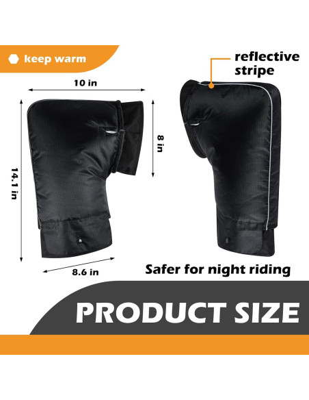 Guantes de Manillar para Motocicleta Hanaive - 2 Juegos Impermeables Guantes de Manillar para Motocicleta Hanaive - 2 Juegos Impermeables