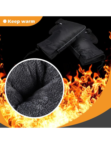 Guantes de Manillar para Motocicleta Hanaive - 2 Juegos Impermeables Guantes de Manillar para Motocicleta Hanaive - 2 Juegos Impermeables