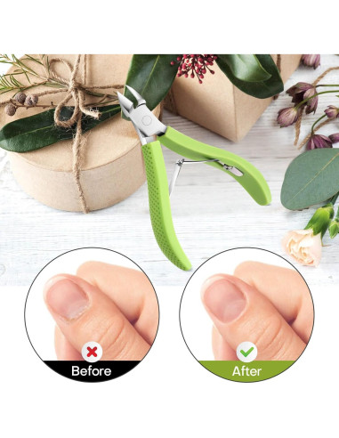 Cortador de Cutículas TEAORB Acero Inoxidable Mango Antideslizante