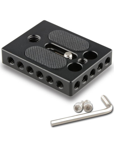 Base de cámara CAMVATE con orificio 1/4" y 3/8" + Brazo mágico