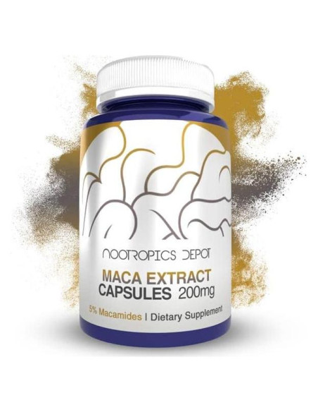 Cápsulas de Extracto de Maca Nootropics Depot 60 Unidades 5% Macamidas Cápsulas de Extracto de Maca Nootropics Depot 60 Unidades 5% Macamidas