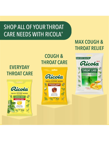 Caramelos Ricola Sin Azúcar Limón y Menta 105 Unidades