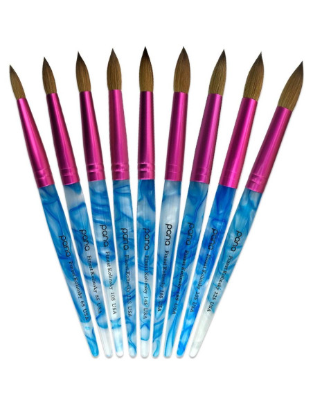 Pincel de Uñas Acrílico PANA Kolinsky 10 Torbellino Blanco Azul Pincel de Uñas Acrílico PANA Kolinsky 10 Torbellino Blanco Azul
